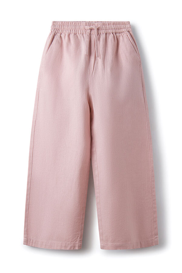 Springfield Girls' linen trousers pink