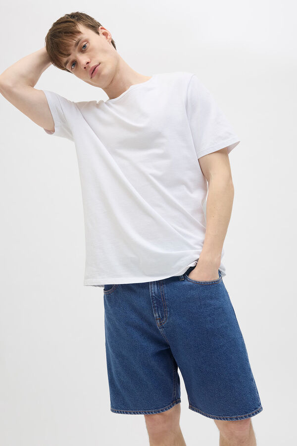 JJ REBEL Loose-fit denim Bermuda shorts bleu