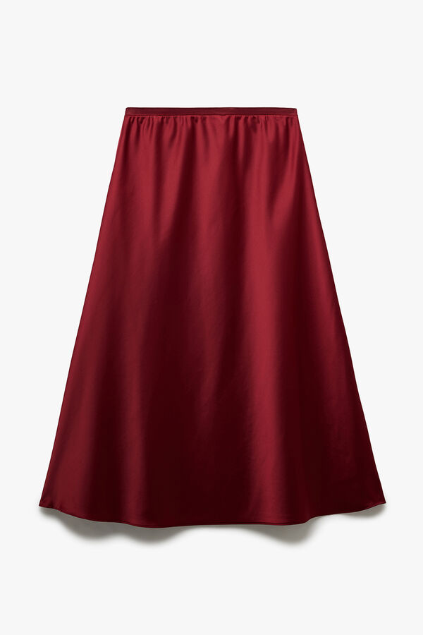 Koton Falda midi de corte regular con cintura est&aacute;ndar rojo