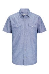 Springfield Short-sleeved shirt with pockets indigo-plava