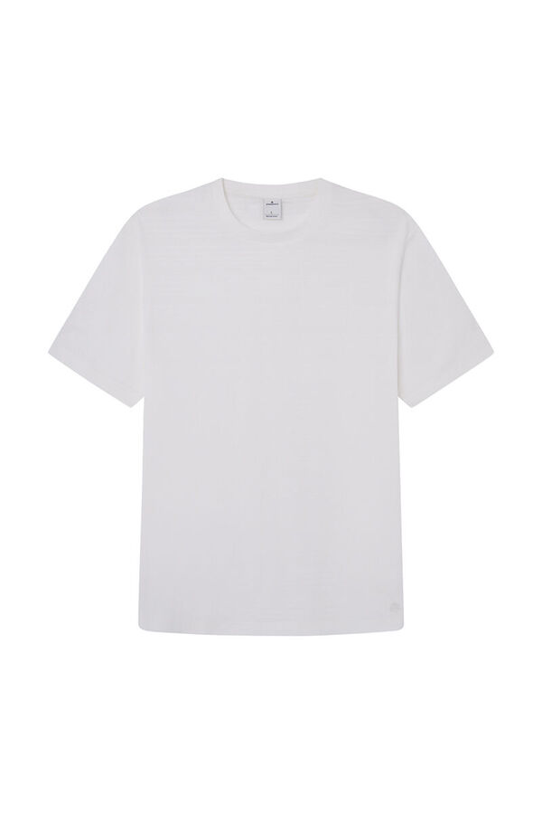 Springfield T-Shirt Streifen Piqué crudo