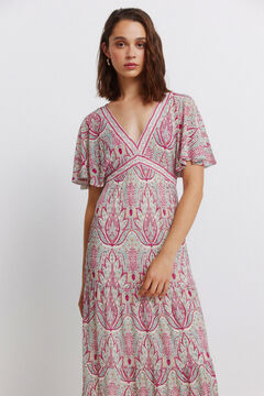 Springfield Midi haljina kratkih rukava sa printom