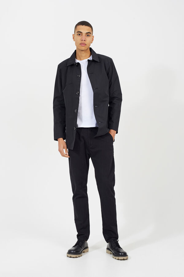 Brave Soul Jaqueta leve com bot&otilde;es preto