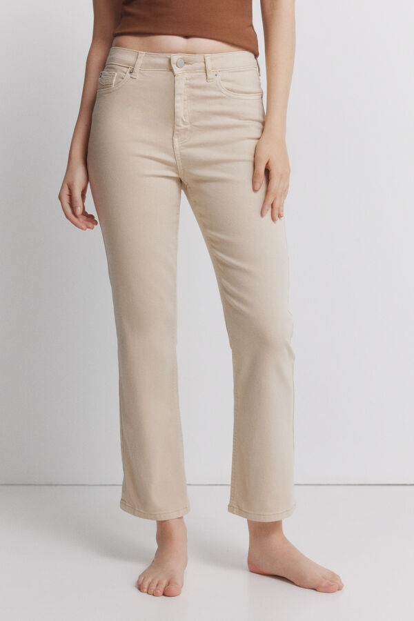 Springfield Kick flare jeans color brown