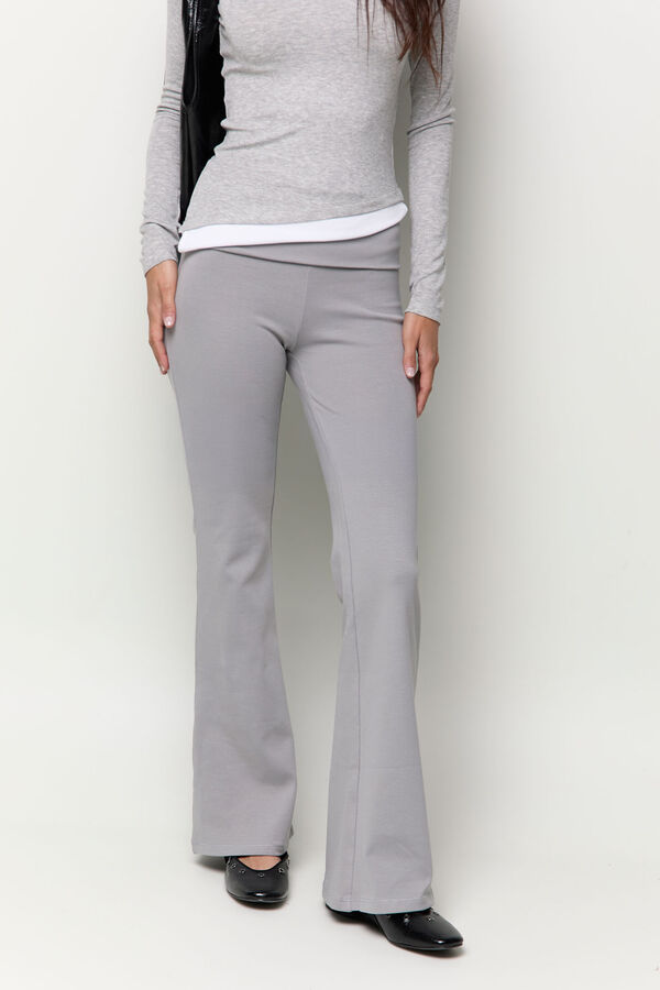 Balmohk Pantal&oacute;n acampanado cintura gris