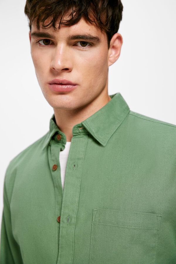Springfield Camisa twill color verde