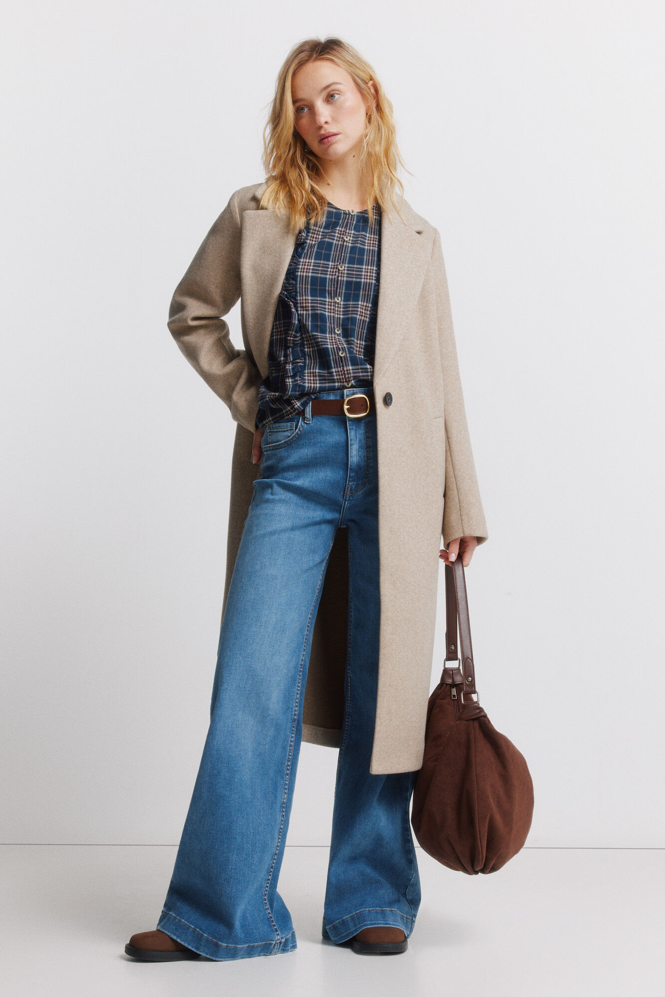 Springfield Abrigo largo bolsillos diagonales