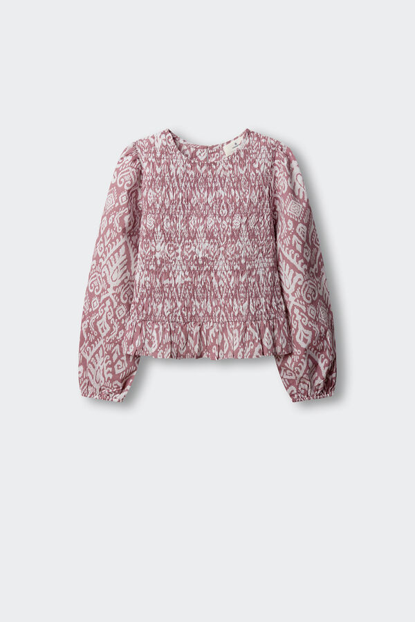 Springfield Kids Blusa de manga comprida estampada para menina rosa