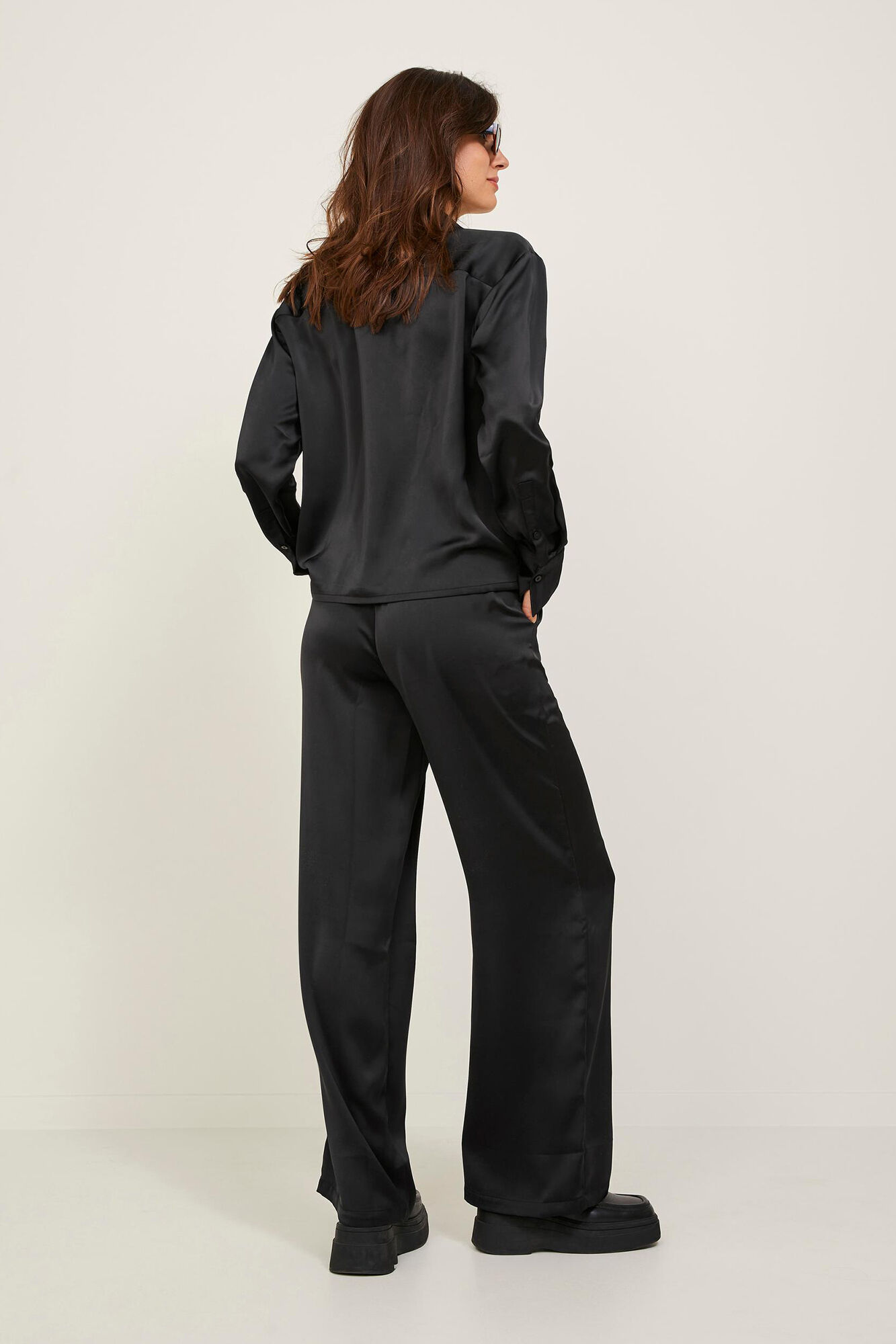 Jack & Jones Camisa acetinada de manga comprida