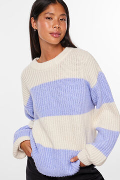 Springfield Striped jumper. Contains wool brown