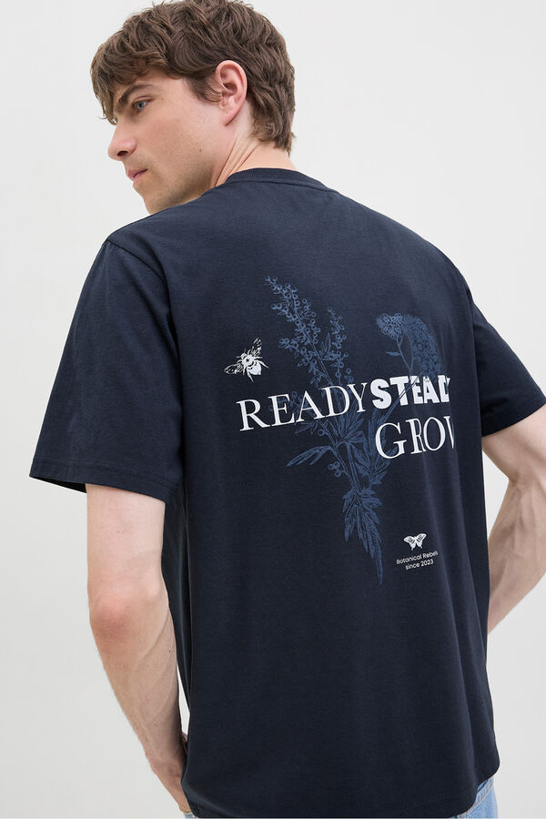 JJ REBEL Camiseta back print azul