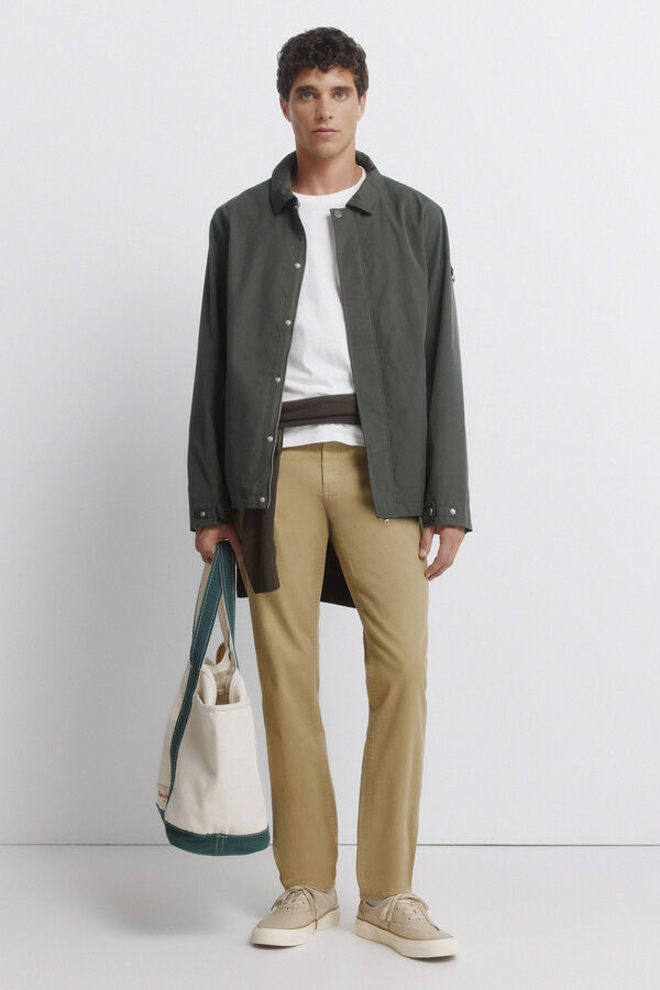 Springfield Cal&ccedil;as 5 bolsos lavagem slim fit castanho