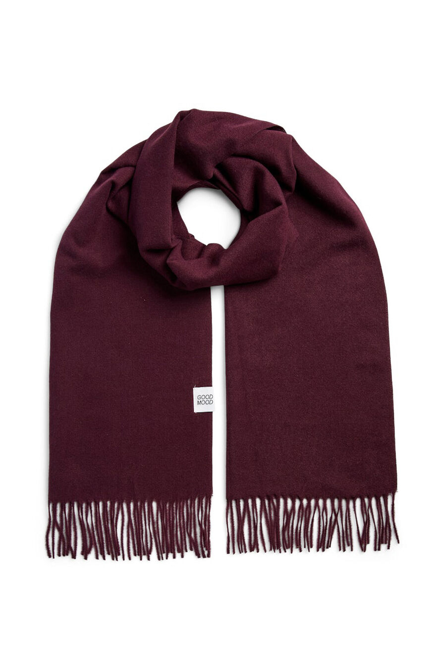 Bufanda lisa ligera flecos