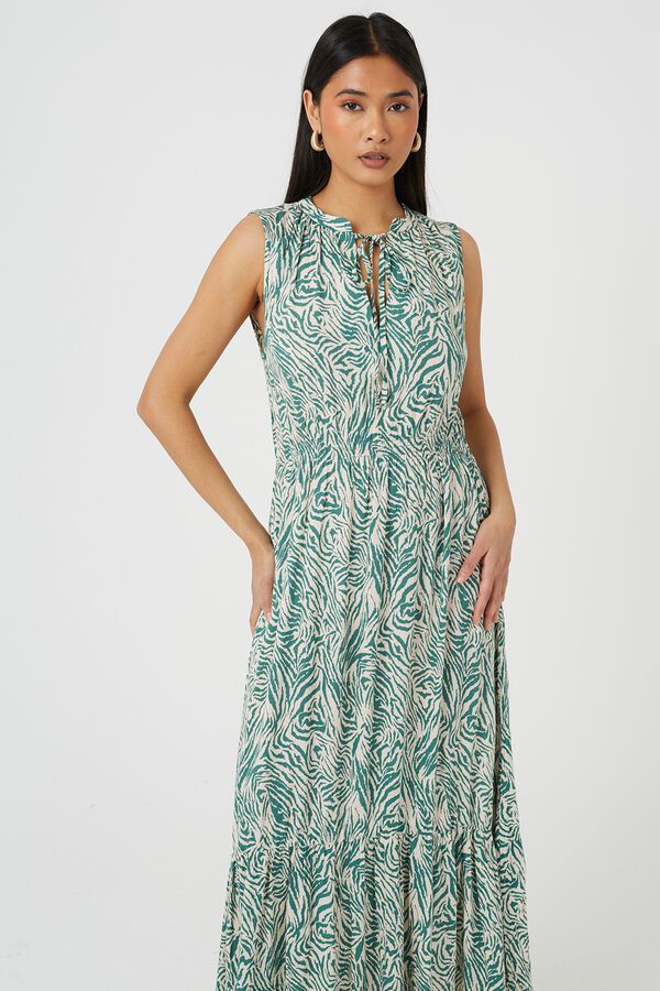 Brave Soul Vestido largo sin mangas estampado estampado