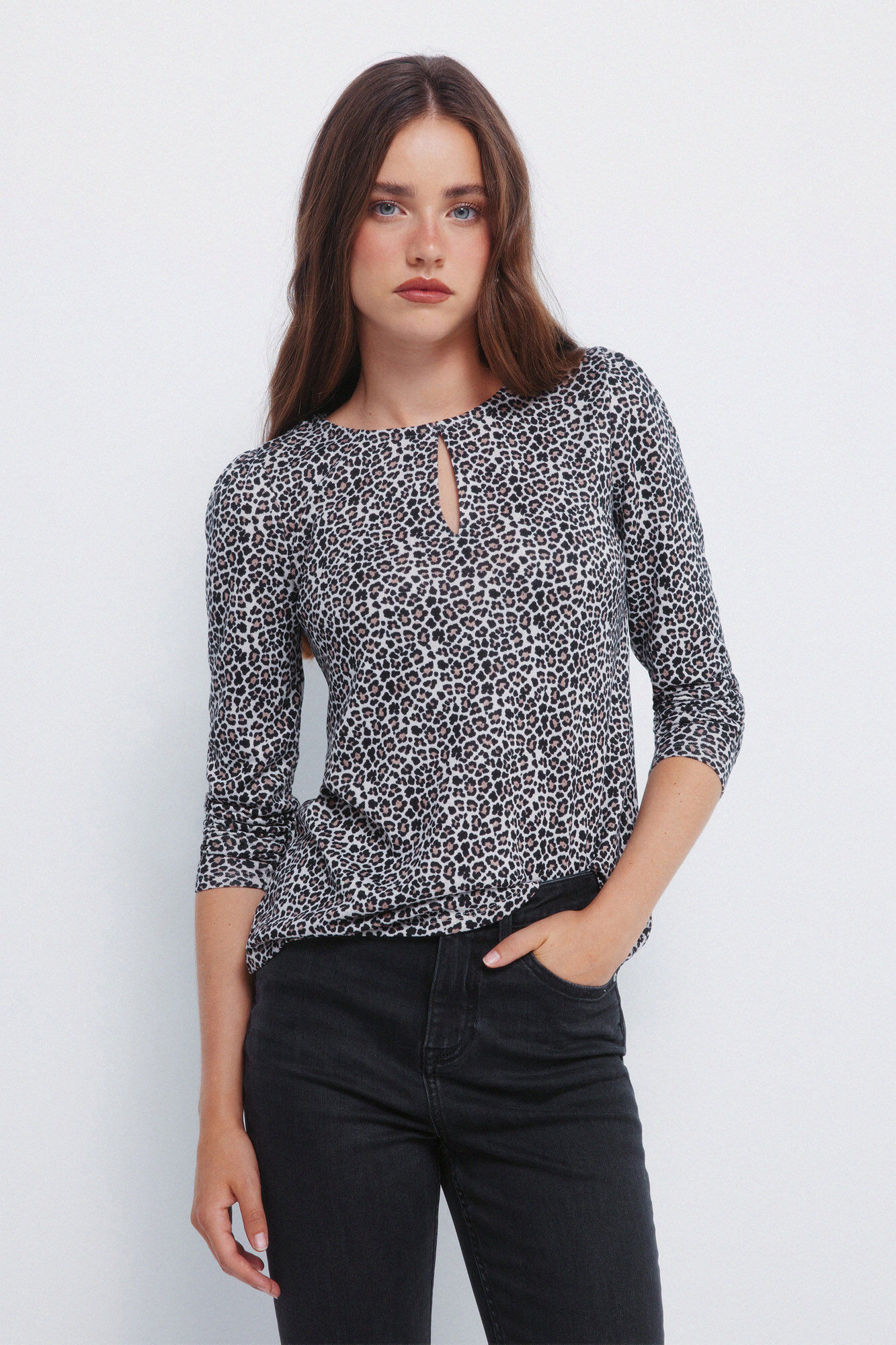 Springfield T-shirt com decote aberto