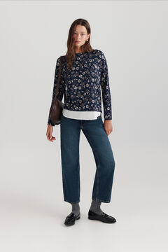 Springfield Printed two-material long sleeve T-shirt
