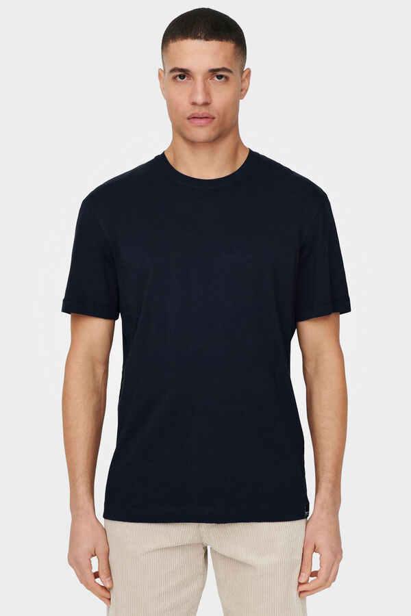 Springfield Camiseta básica regular fit navy