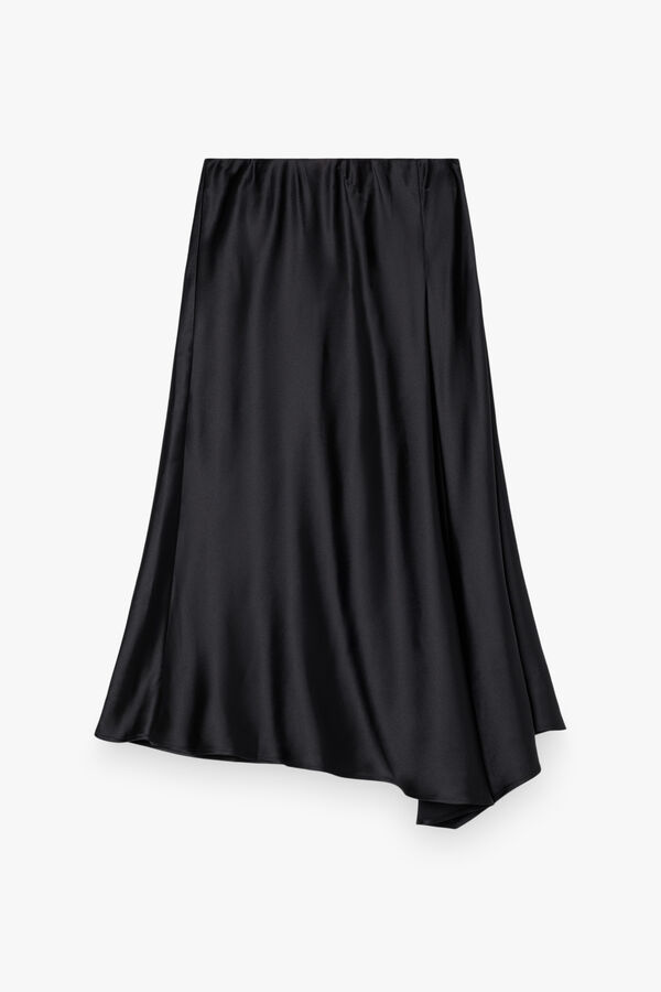 Balmohk Saia acetinada assim&eacute;trica preto