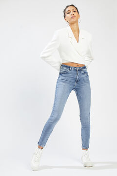 Springfield High-waisted skinny jeans steel blue