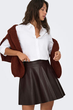 Only Short vegan leather skirt