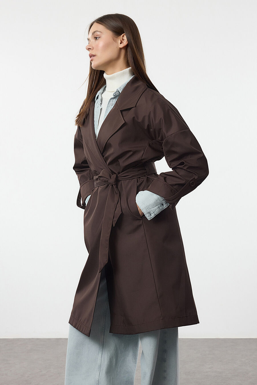 Gabardina oversize larga