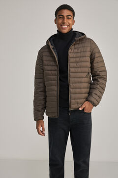 Springfield Padded jacket with hood brown