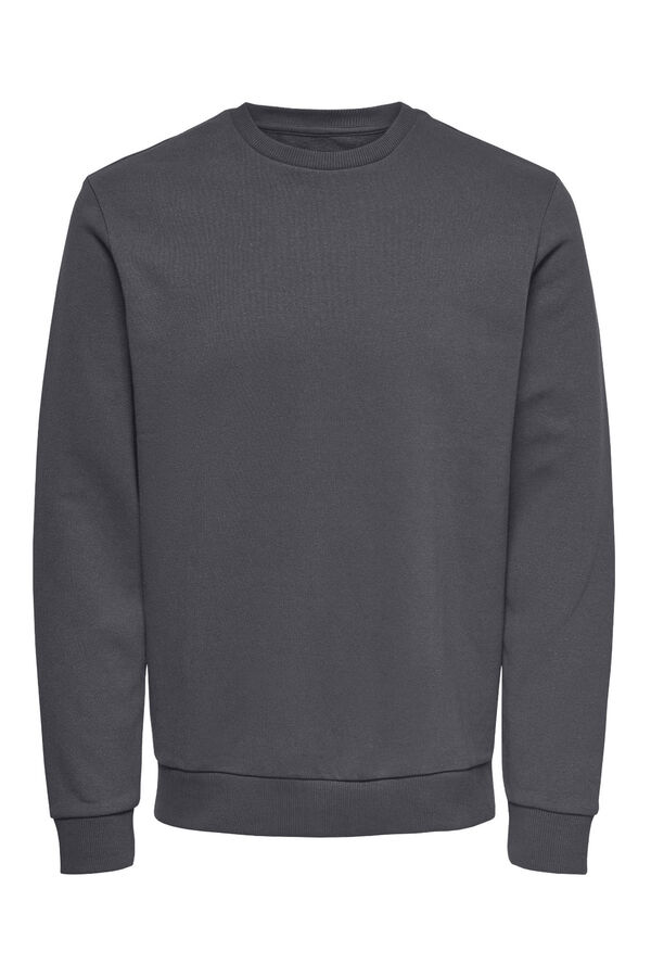 Only & Sons Sudadera cuello redondo gris