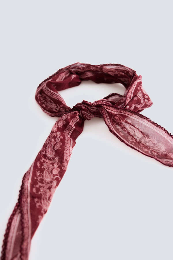 Springfield Paisley print scarf red