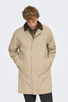 Only & Sons Abrigo con cuello pana