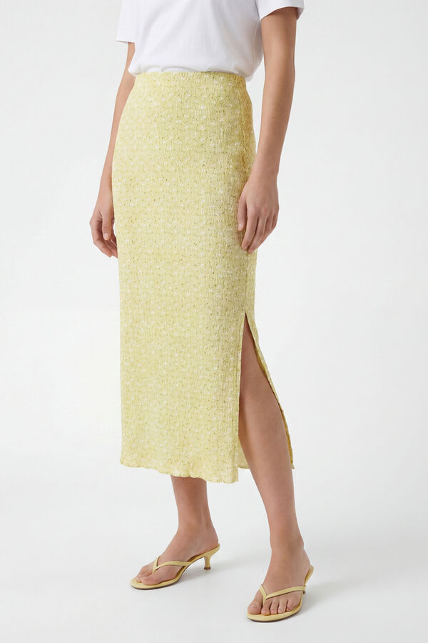Pieces Printed midi skirt printed