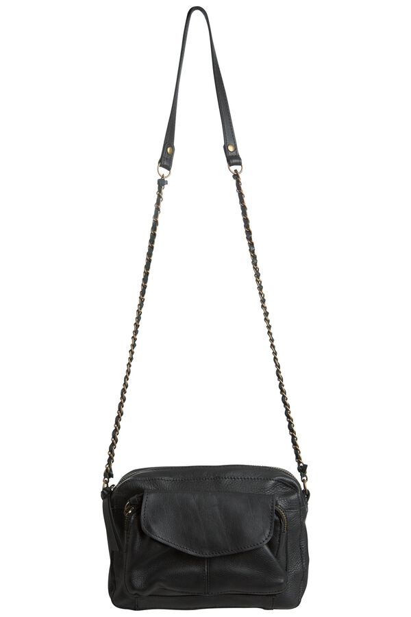 Pieces Bolso bandolera 100% piel negro