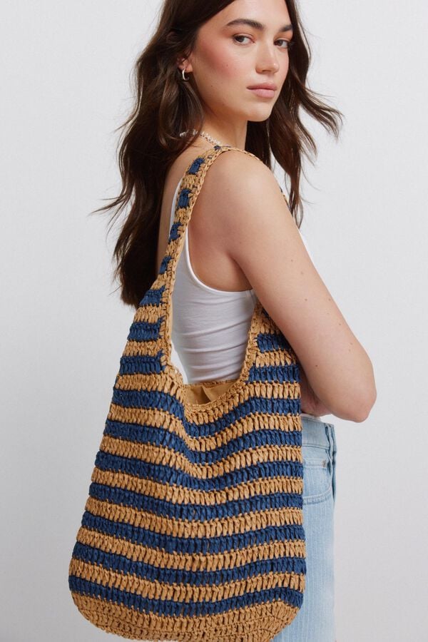 Springfield Striped shoulder bag blue