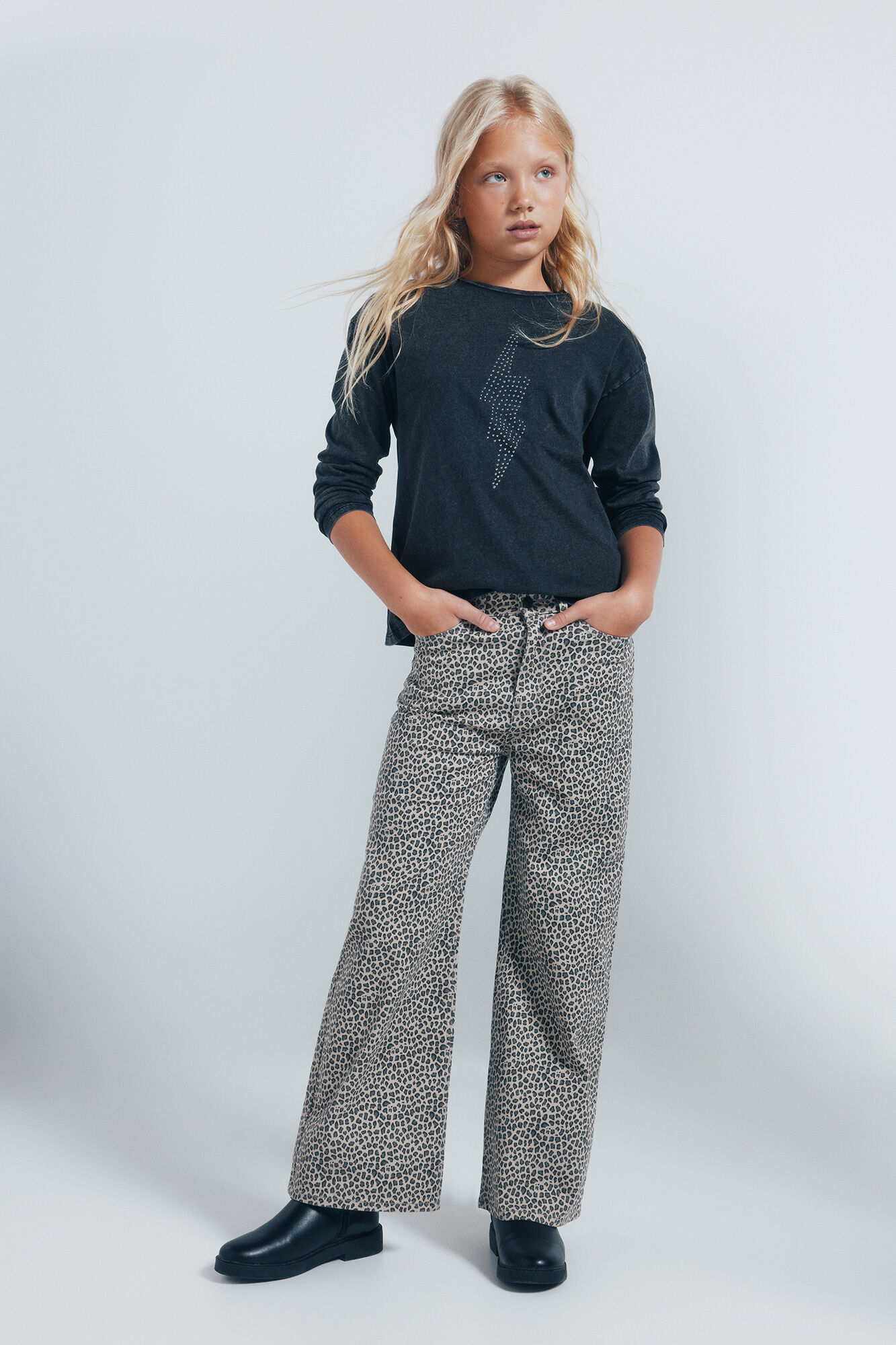 Springfield Kids Camiseta manga comprida para menina com raios de diamante