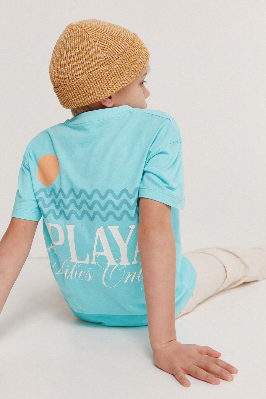 Camiseta manga corta la playa niño