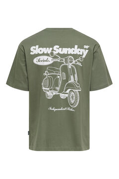 Only & Sons T-Shirt mit Vorder- und R&uuml;ckseitenzeichnung