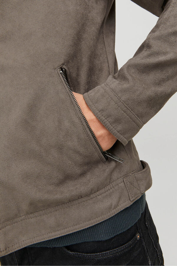 Jack & Jones Bőrut&aacute;nzat&uacute; motoros dzseki sz&uuml;rke