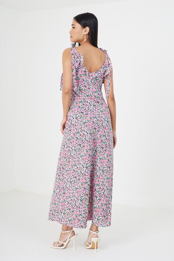 Springfield Floral print strappy dress roze