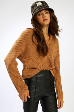 Springfield Chunky knit jumper brown