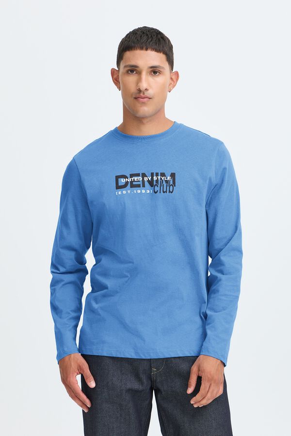 Blend Cotton long sleeve T-shirt turquoise