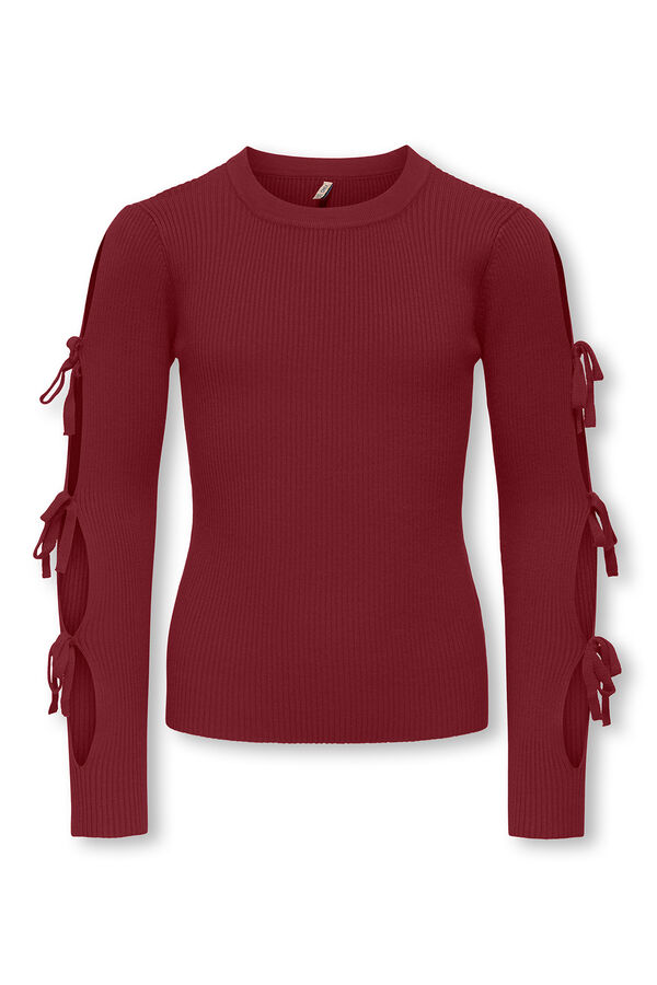 Only Girls Girl 'sleeve bows jumper rose