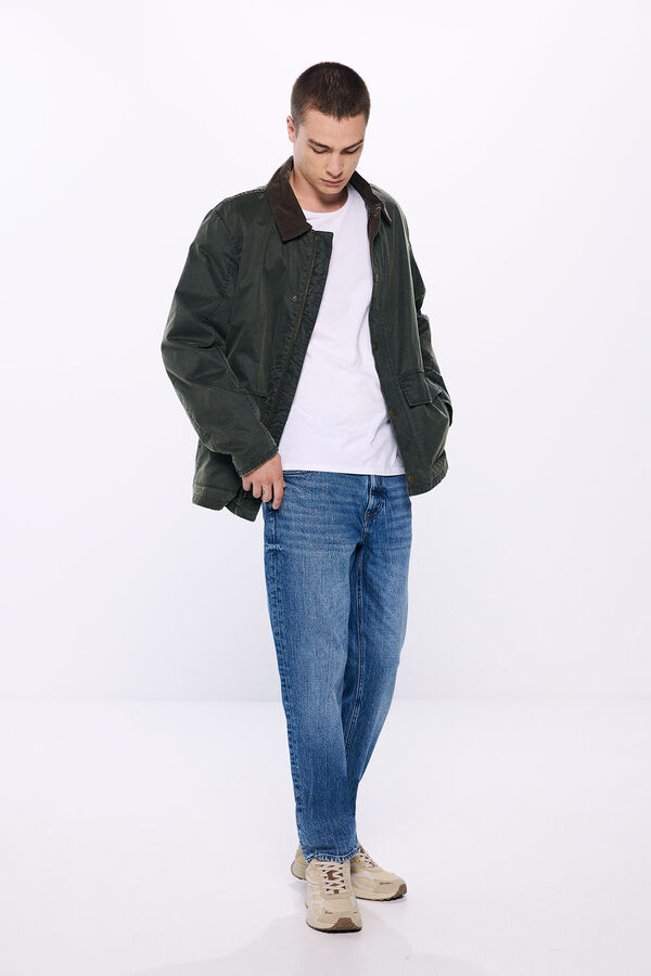 Springfield corduroy neck short parka šarena