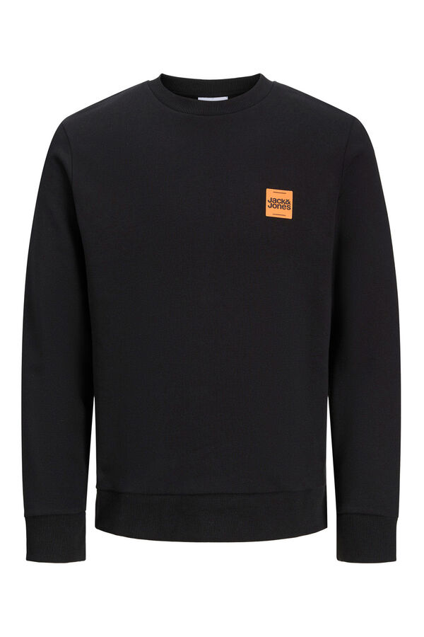 Jack & Jones Sudadera logo contraste negro