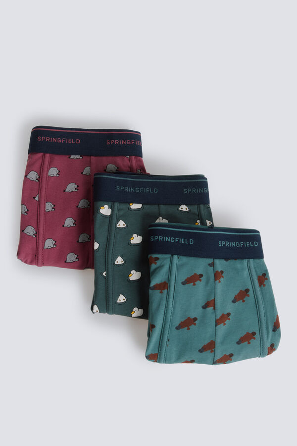 Springfield 3-pack animals boxers red