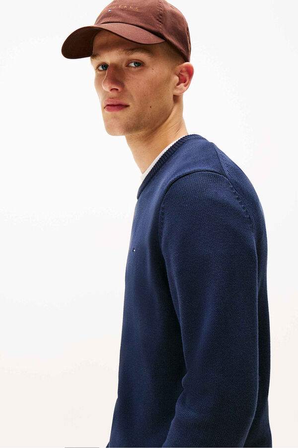 Tommy Jeans Jersey slim de cuello caja azul