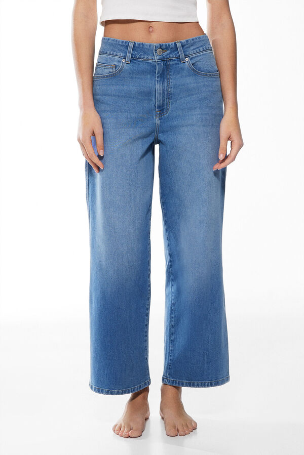 Springfield Culotte-Jeans azul acero