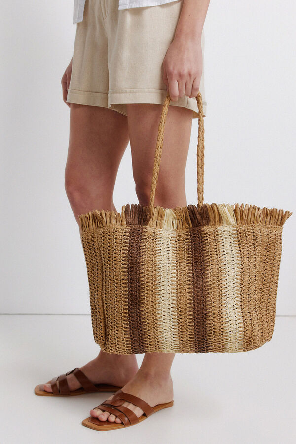 Springfield Mala tote bag &agrave;s riscas cru