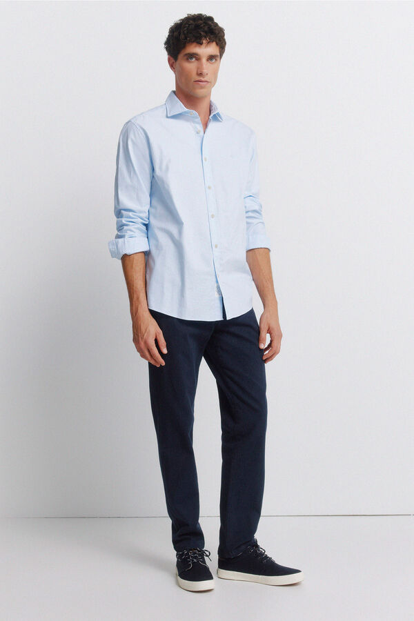 Springfield Chemise Oxford l&eacute;g&egrave;re bleu