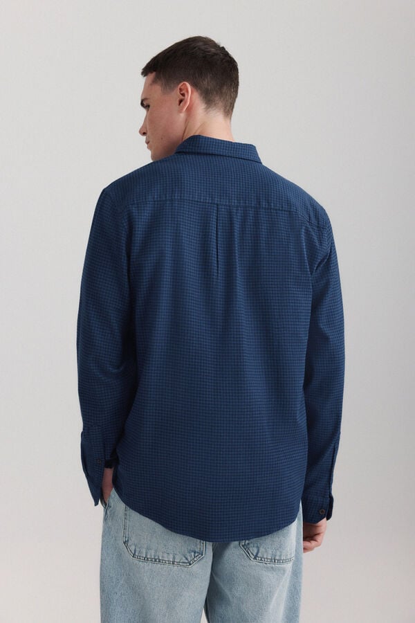 Springfield Chemise &agrave; carreaux vichy bleu