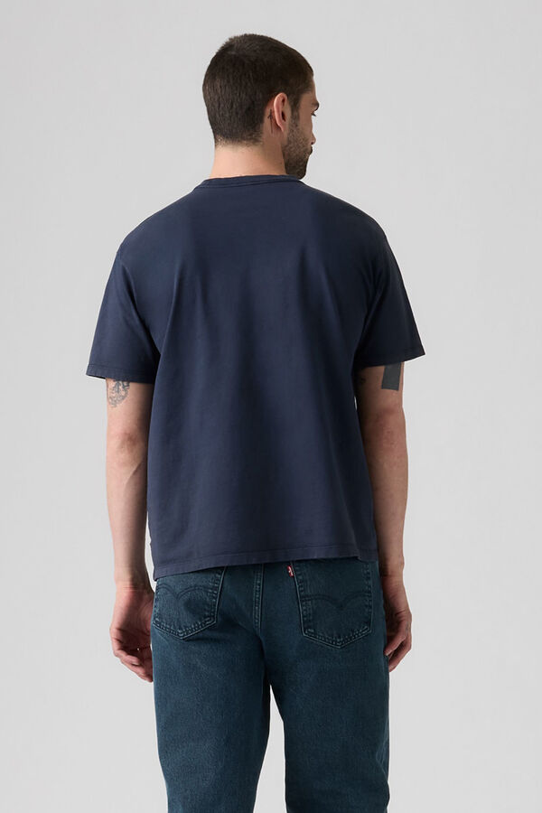 Levi's T-shirt logo manga curta azul