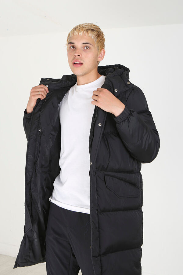 Springfield Puffer jacket with zip crna